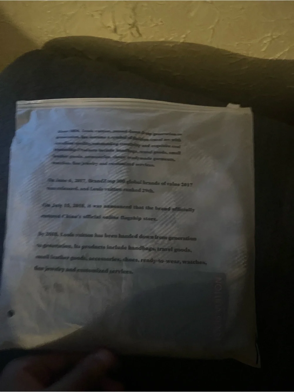 Louis Vuitton White and Cream Bedding Sheet with Subtle Text Detail